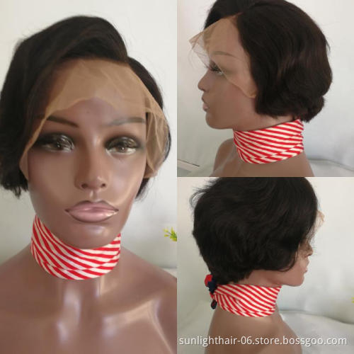 13x4 Short Human Hair Wigs Pixie Cut For Women Pre Plucked Bob Wig Remy Brazilian Glueless Lace Front Human Hair Wigs